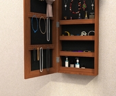 MDF jewelry cabinet with mirror