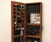 MDF jewelry cabinet with mirror